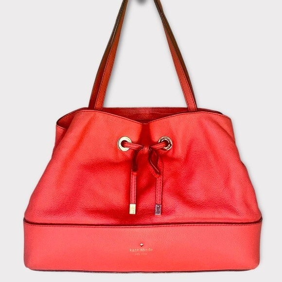 Kate Spade West Valley Maryanne Coral Pebbled Leather Slouchy Shoulder Bag - Picture 1 of 16